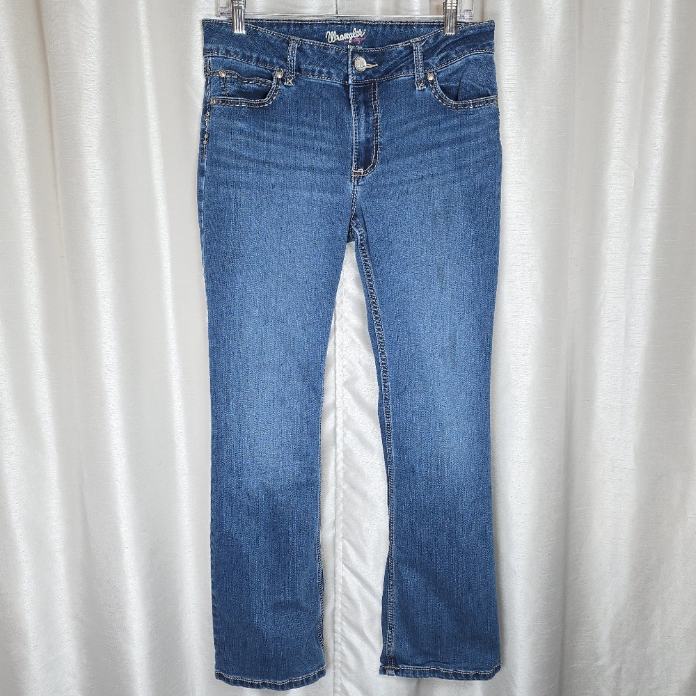 Wrangler Bootcut Women's Pocket Stretch Jeans 13/14 x 32 Casual Western Cowgirl